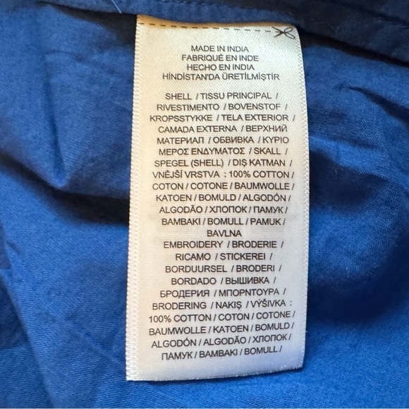 NWT Lauren Ralph Lauren Blue Eyelet Off-Shoulder Blouse - Size L - Picture 13 of 16